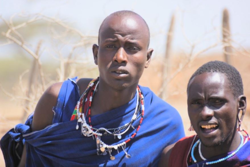 Maasai Men in Blue